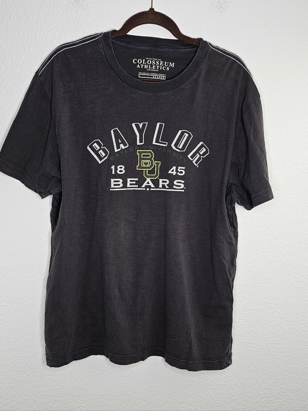 Baylor Bears University Front Back Decal Tshirt XL